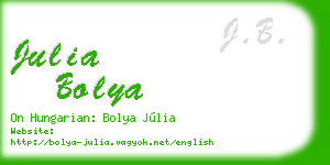 julia bolya business card